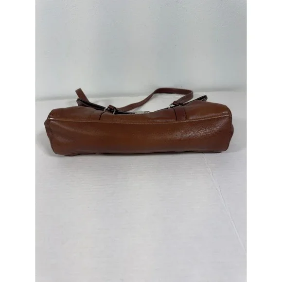 Prada Sacca Bufalo Easy Bag Womens Tabacco Brown Leather BR2613 Shoulder Strap - Picture 11 of 14